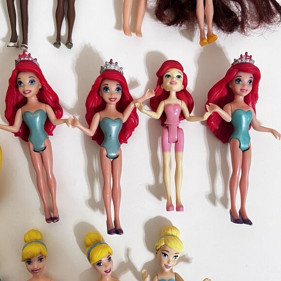 Disney Princess Little Kingdom MagiClip Dolls Lot of 23 Ariel Cinderella Aurora - Picture 6 of 15